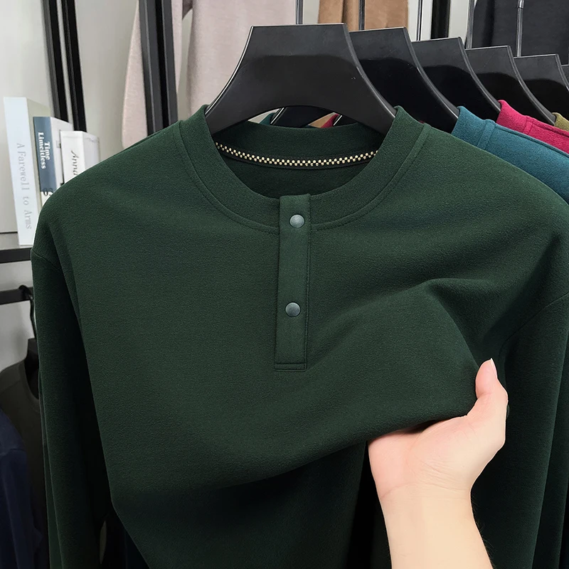 Mens Loose Fit Henley Pullover - đánh giá và giá Thermal Long John