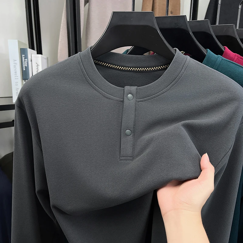Mens Loose Fit Henley Pullover - đánh giá và giá Thermal Long John