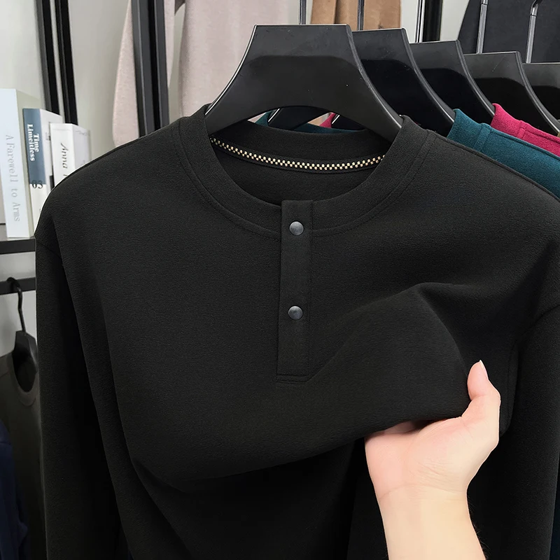 Mens Loose Fit Henley Pullover - đánh giá và giá Thermal Long John