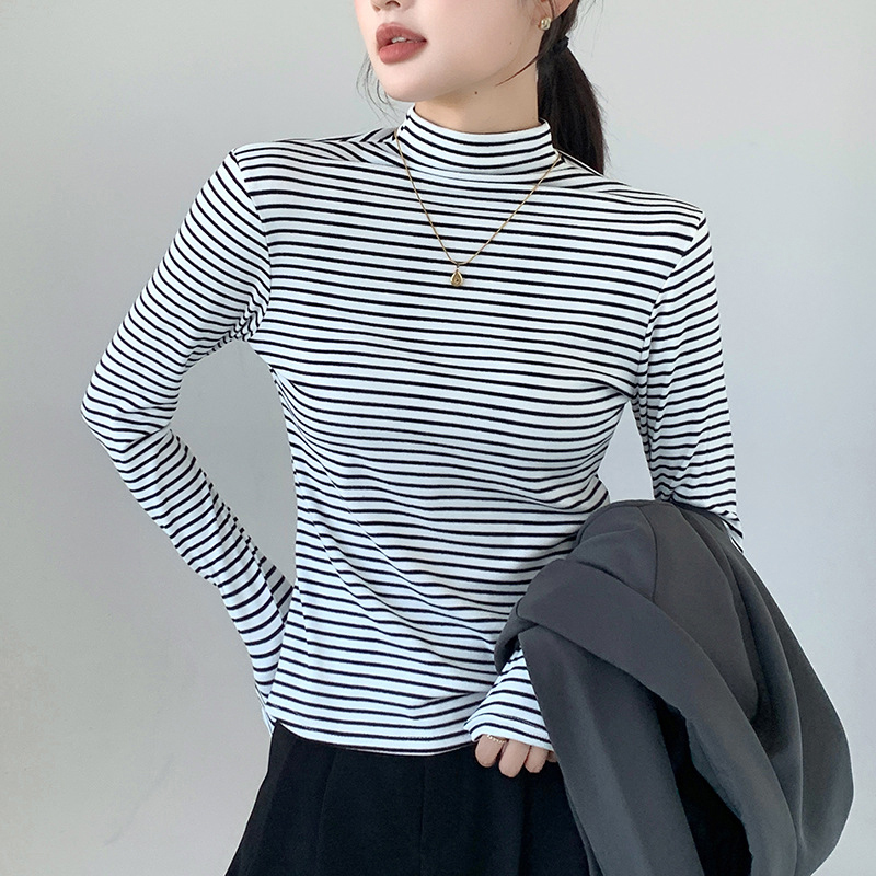 Classic Striped Women Mock Nec - đánh giá và giá Base Layer Top