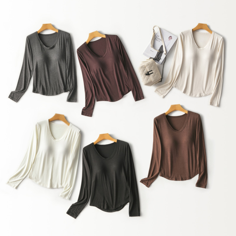 Women U‑Neck Long Sleeve Top B - đánh giá và giá Base Layer Top